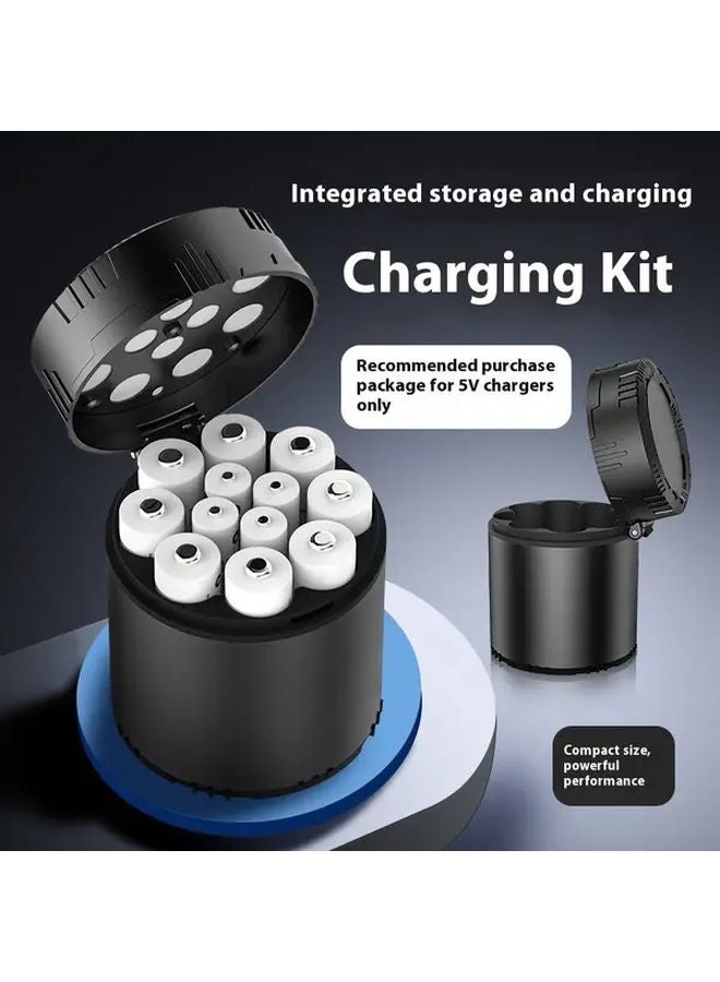 Four AA3400mWh Rechargeable Lithium Batteries Fast Charger Type C Cable Charging Case - Image 2