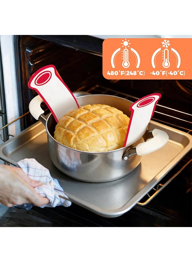 2 Pcs Reusable Silicone Bread Sling for Dutch Oven, Non-Stick Sourdough Baking Mat with Long Handles, Essential Bread Making Accessory & Gift - Image 5