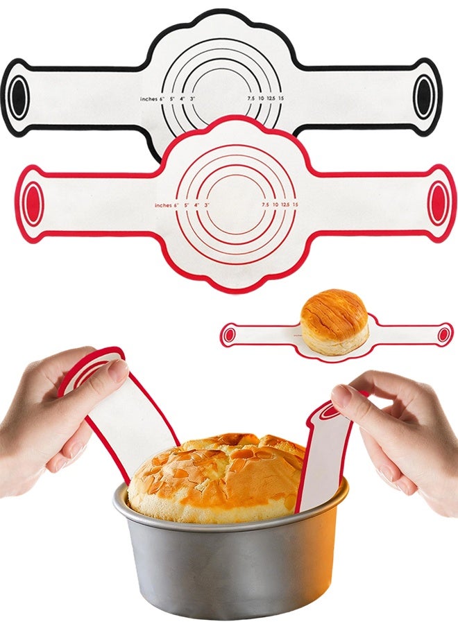 2 Pcs Reusable Silicone Bread Sling for Dutch Oven, Non-Stick Sourdough Baking Mat with Long Handles, Essential Bread Making Accessory & Gift - Image 1