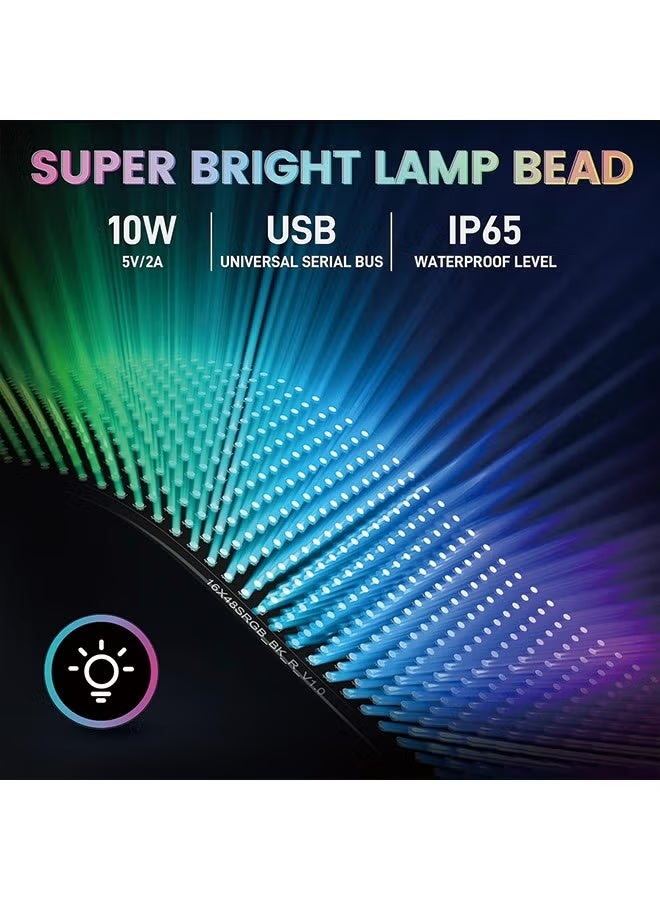 التمرير لافتات LED الإعلانية الساطعة الضخمة، مرنة USB 5V بلوتوث التحBluetooth كم في التطبيقات نمط النص المخصص الرسوم المتحركة عرض قابل للبرمجة لمتجر السيارات الفندق (24 بوصة × 5 بوصة) - Image 4