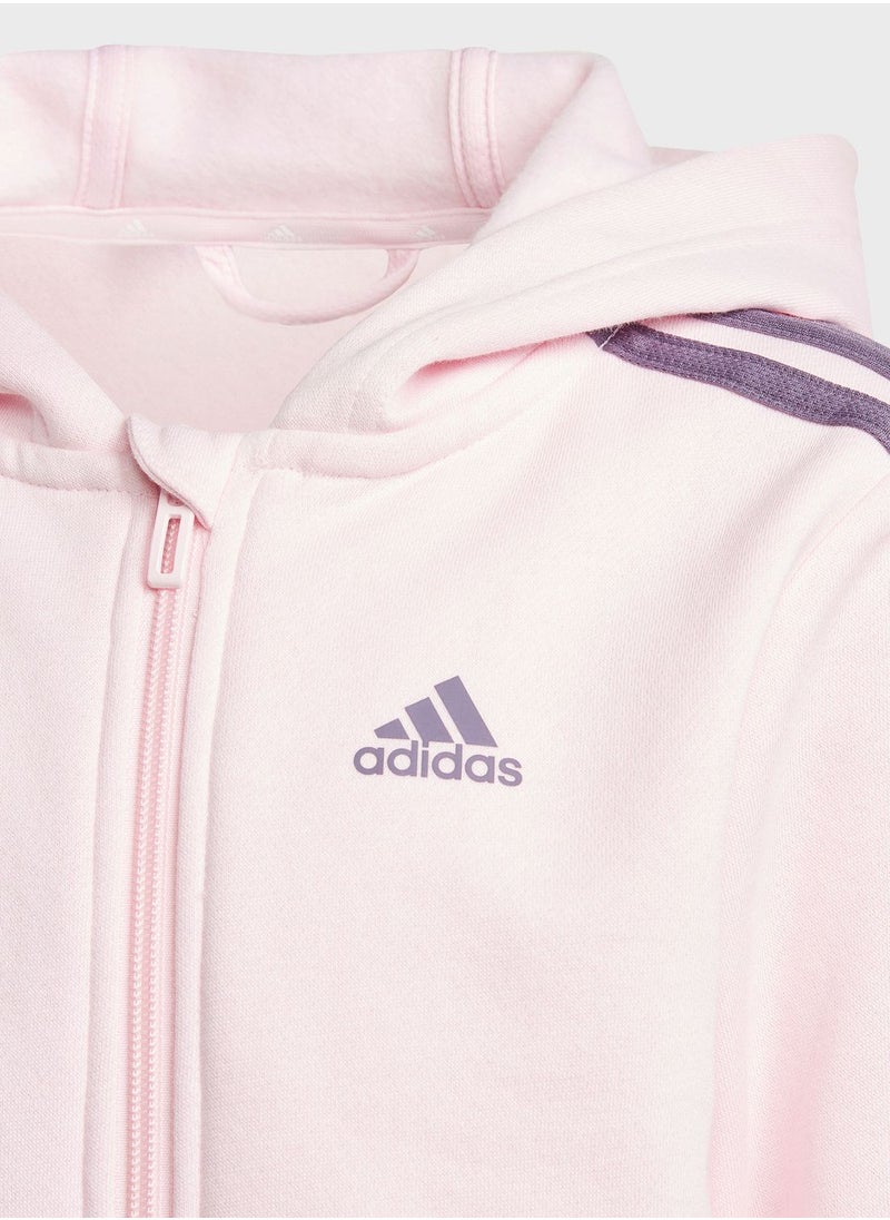 Adidas - Essentials 3-Stripes Zip Hooded Jacket - Image 1