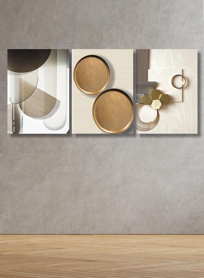 Marktna Decorative Wall Art Painting with an Abstract design, 3 pieces, size 120x60 cm - Image 1