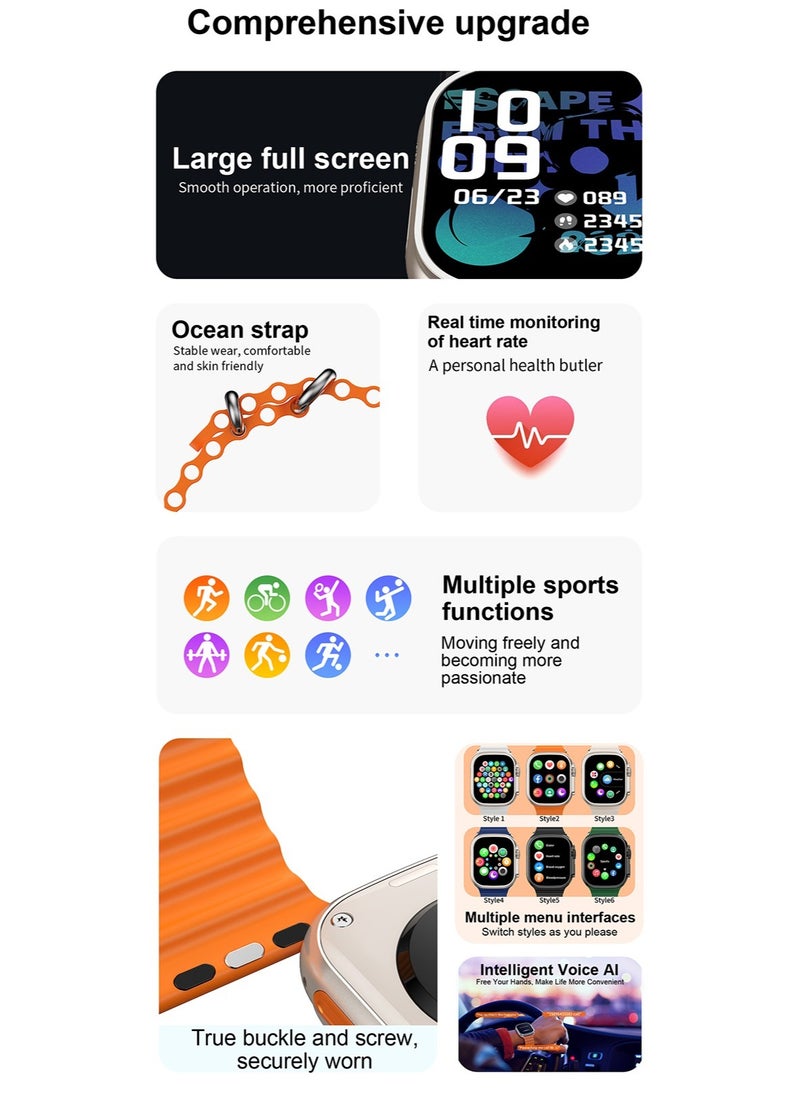 AROAQ - T900 Ultra 2 GS Smartwatch Series 9,  2.03 Inches Large Screen Long Standby Time Brightness Display - Image 1