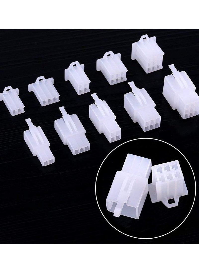 SYOSI 580Pcs 2.8mm Pitch 2 3 4 6 9 Pin Wire Connectors Housing Terminal, Male & Female Plug Housing and Pin Header Crimp Wire Terminals Connector Assortment Kit for Motorcycle, Bike, Car, Boats  - Image 4