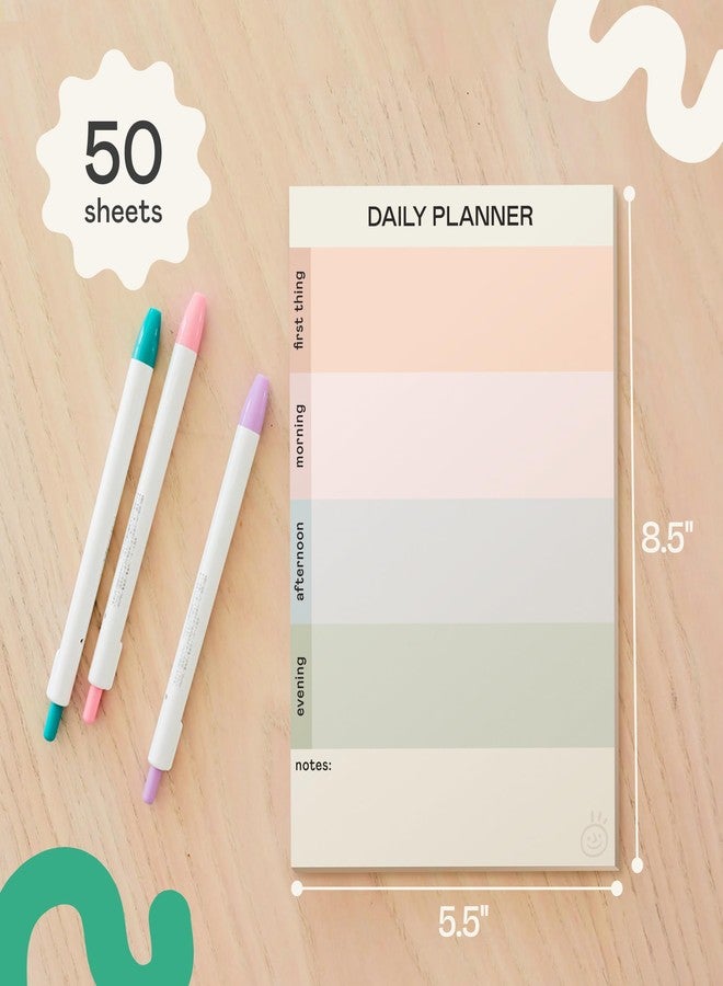 Tiny Expressions Daily to Do List Notepad - Simple Undated Daily Planner Notepad for Busy Professionals & Moms - 50 Tear-Away Sheets for Focus, Productivity, Work & Task Management, ADHD - Image 2
