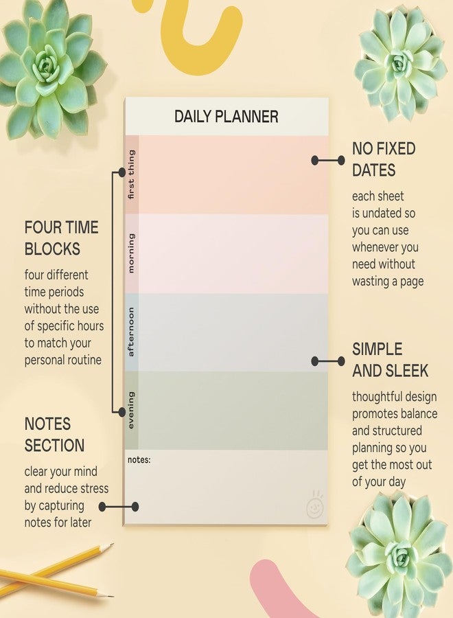 Tiny Expressions Daily to Do List Notepad - Simple Undated Daily Planner Notepad for Busy Professionals & Moms - 50 Tear-Away Sheets for Focus, Productivity, Work & Task Management, ADHD - Image 3