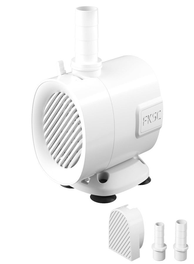 FKSC 320 GPH Fountain Pump - Submersible Water Pump, Ultra Quiet with Adjustable Flow for Fish Tanks, Ponds, Aquariums, Hydroponics & Statuary, Dual-Suction Side/Bottom Intake (White) - Image 2