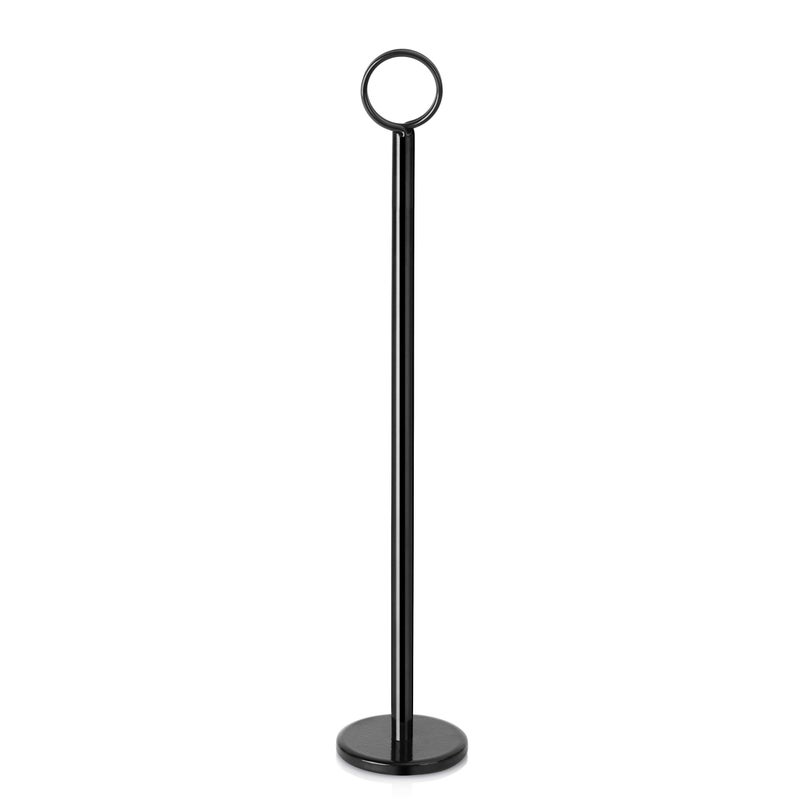 New Star Foodservice 27716 Ring-Clip Table Number Holder/Number Stand/Place Card Holder, 12-Inch, Set of 12, Black Finish - Image 2