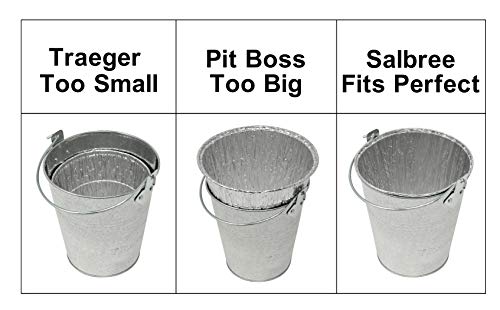 Salbree Smoker Bucket Drip Foil Liner Tray for Catching Grease, Compatible with Traeger, Oklahoma Joe, Pit Boss & Other Grill Bucket Accessories for Pro Pellet Oklahoma Joe's (12pk, 5.75x5.75 inches) - Image 2