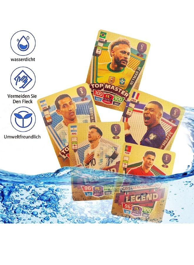 55 PCS Gold Foil World Football Cards, Soccer Trading Card, Gold Foil Cards, No Repetition  - Image 4