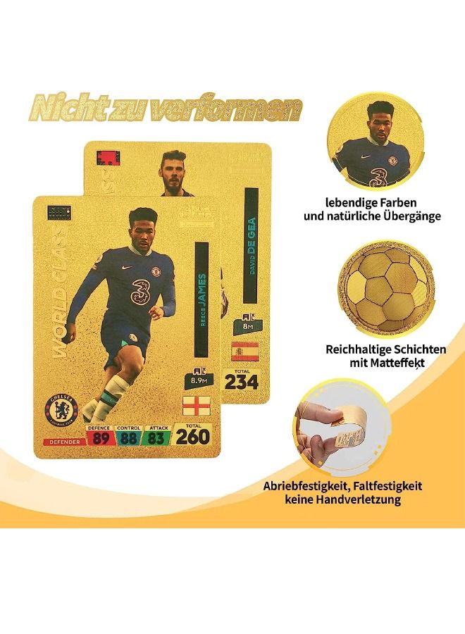 55 PCS Gold Foil World Football Cards, Soccer Trading Card, Gold Foil Cards, No Repetition  - Image 5