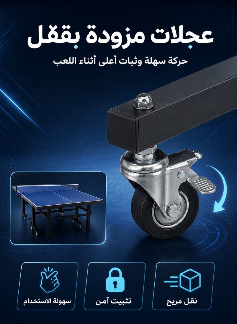 Sandinrayli Inside Professional MDF Indoor Ping Pong Table with Quick Clamp Table Tennis Net and Post Set, 10 Minute Easy Assembly, Tournament Quality, Foldable with Single Player Playback Mode - Image 4