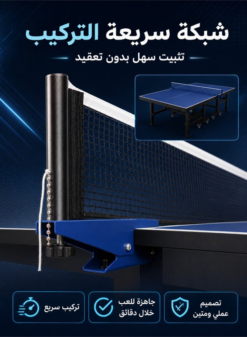 Sandinrayli Inside Professional MDF Indoor Ping Pong Table with Quick Clamp Table Tennis Net and Post Set, 10 Minute Easy Assembly, Tournament Quality, Foldable with Single Player Playback Mode - Image 5