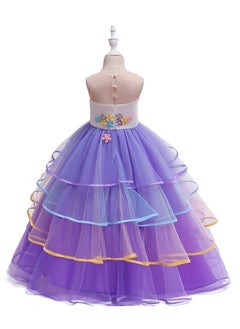 We Happy Girls Floral Unicorn Costume Princess Rainbow Party Dress Wedding Birthday Carnival Long Maxi Gown  - Image 3