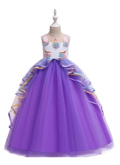 We Happy Girls Floral Unicorn Costume Princess Rainbow Party Dress Wedding Birthday Carnival Long Maxi Gown  - Image 2