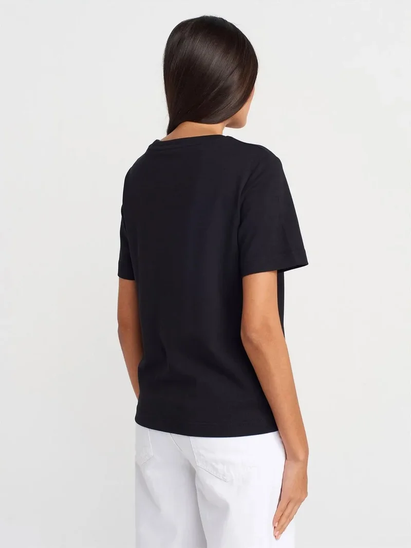 ديلفين Dilvin Women's Cotton Crew Neck T-Shirt