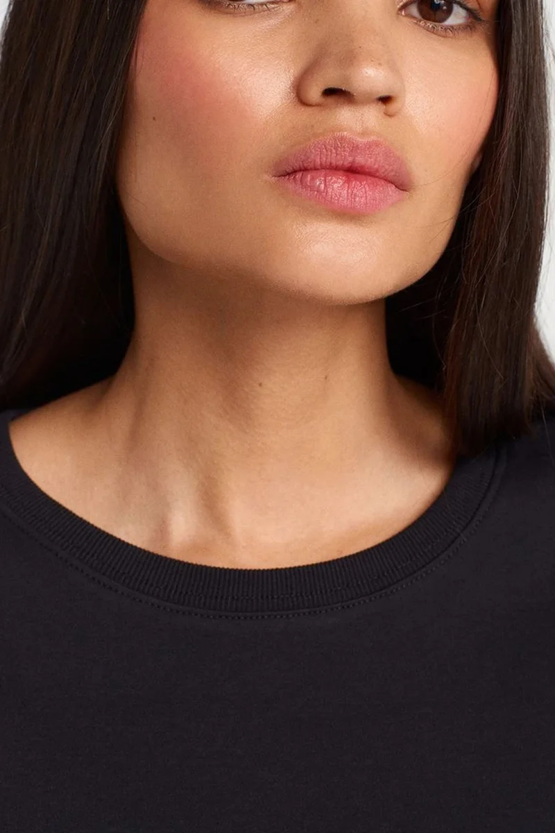 Dilvin Black DILVIN Women's Cotton Crew Neck T-Shirt for Women | Best Price UAE