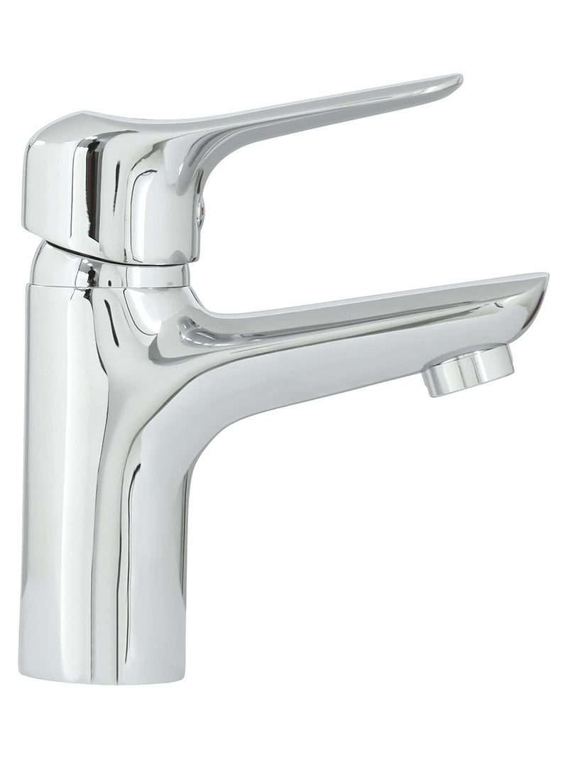 Reef REEF Wash Basin Tap – Lotus Model, Silver with Chrome Finish – Elegant Bathroom Sink Faucet with Intuitive Operation  - Image 1