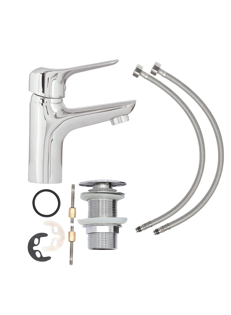 Reef REEF Wash Basin Tap – Lotus Model, Silver with Chrome Finish – Elegant Bathroom Sink Faucet with Intuitive Operation  - Image 3