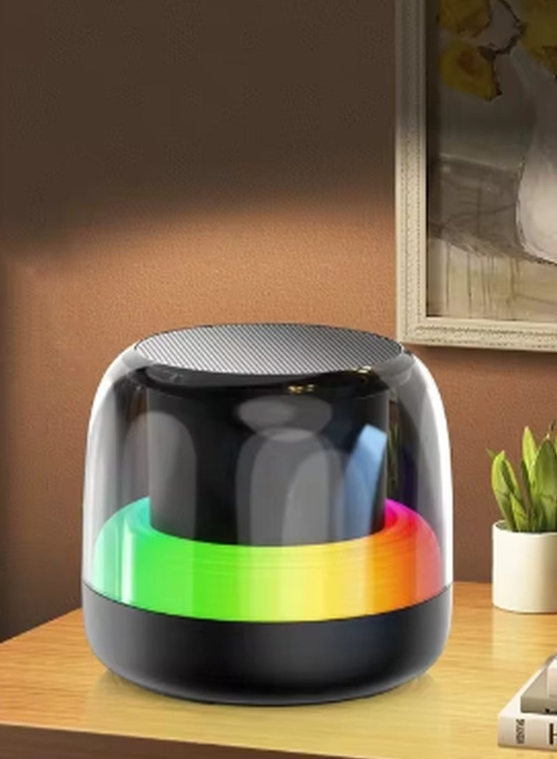 Kimaya Portable Bluetooth Music Speaker with Colorful Lights, Small Bluetooth Wireless Speaker with Stereo Loud Sound, Lightweight Portable Speakers Supports TF Card/USB/AUX for Home, Party and Outdoors  - Image 2