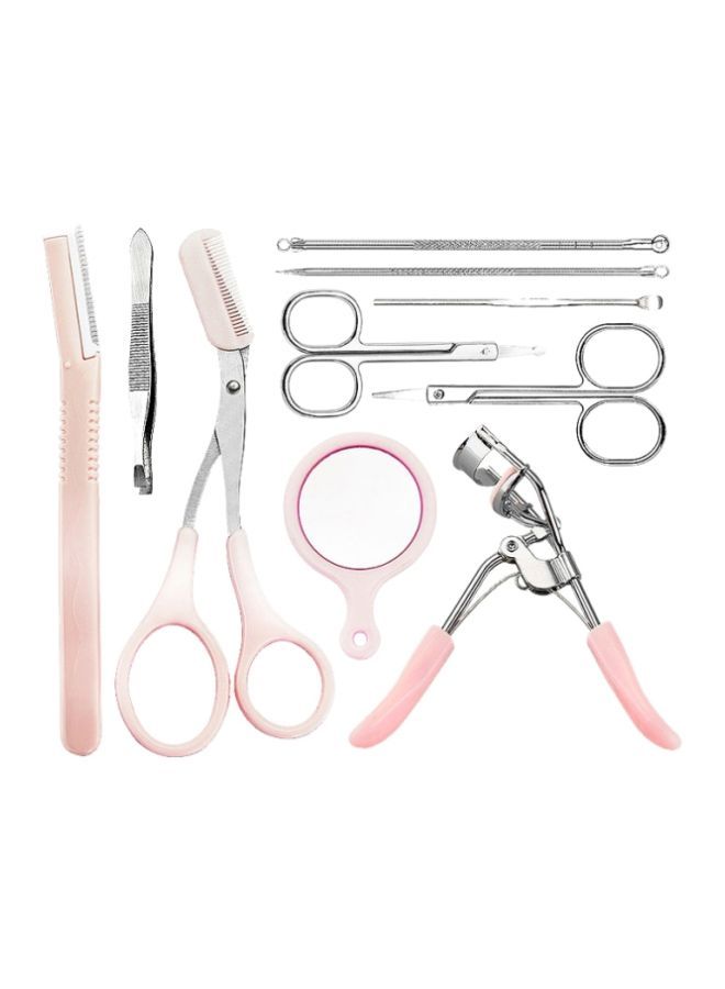 نيبمينينت مجموعة أدوات العناية بالحواجب مكونة من 10 قطع وردي / فضي - Image 1