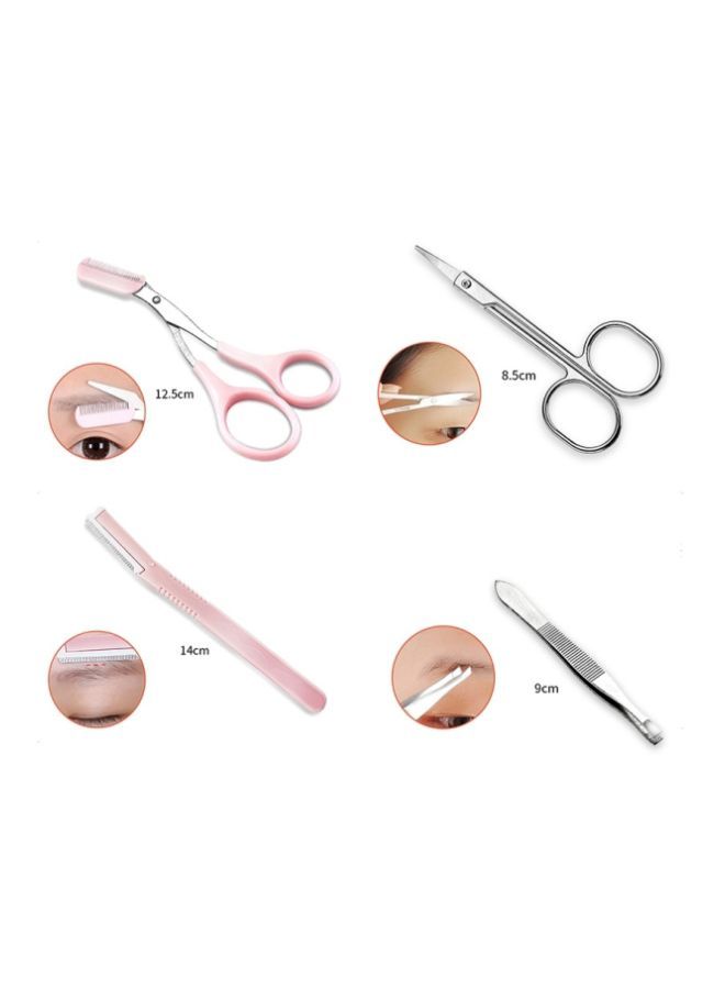 نيبمينينت مجموعة أدوات العناية بالحواجب مكونة من 10 قطع وردي / فضي - Image 4