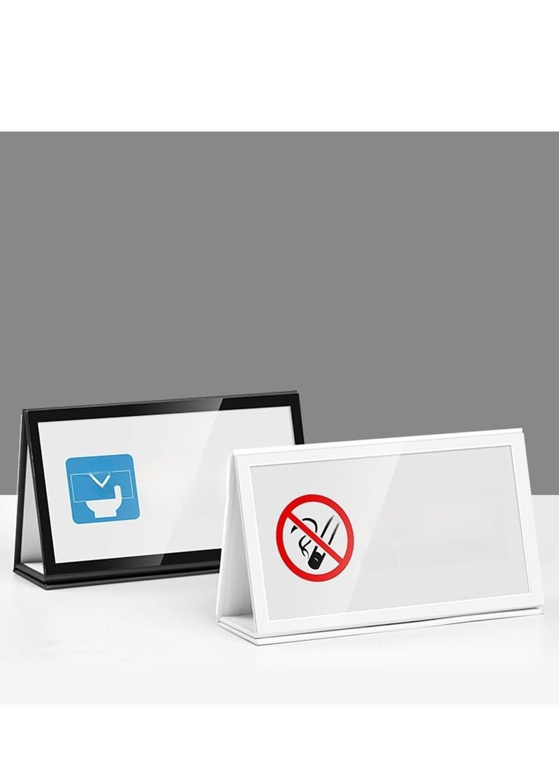 Eckek Eckek  2 Pack Desk Name Plate Holder, Special Paper Sign Holder for Table Display, Foldable Nameplate  - Image 3