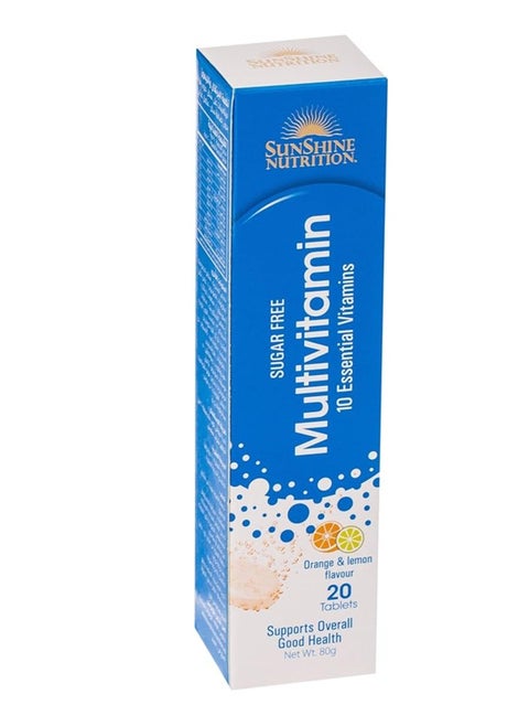 Multivitamin Effervescent Orange Lemon, 20 Tablets