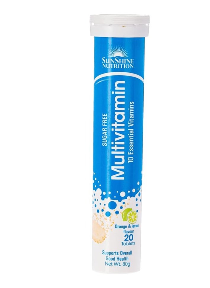Multivitamin Effervescent Orange Lemon, 20 Tablets