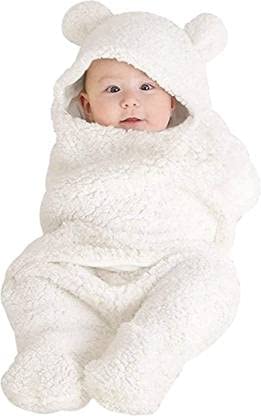 BRANDONN Baby Blankets New Born Pack of Hooded Wearable Swaddle Wrappers Cum Blankets for Baby Boys and Baby Girls - Image 1