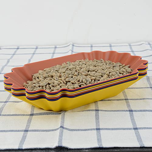CAFEMASY Coffee Beans Cupping Sample Tray - CAFEMASY 5 Pack Sample Display Tray for Roasted and Green Coffee Beans(5 Pack - Mixed Color) - Image 2