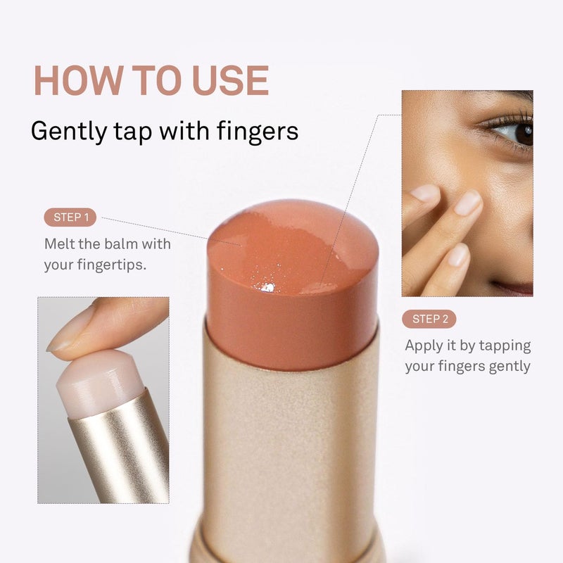 hince True Dimension Radiance Balm - Highlighter for Korean Glass Skin, Blush for Cheeks, Cream Blush, Contour Stick, Natural Glowy Look, Clean Makeup for Radiant Complexion, 10g (LIGHT, LT001) - Image 5