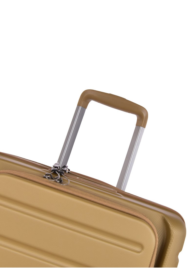 ماجلان - شنطة سفر بعجلات من ماجلان، مقاس 20 انش- لون بني، CTH0043S-20، بفتحة أمامية (ABS) - Image 1