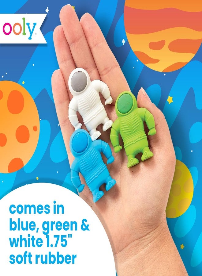 أولي ممحاة رواد فضاء - مجموعة من 3 قطع | ممحاة بأشكال مختلفة للمدرسة - Image 3