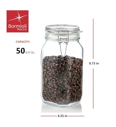 Bormioli Rocco - 11381000725 Fido Clear Glass Jar with 85 mm Gasket, 1.5 Liter KC74556 - Image 2