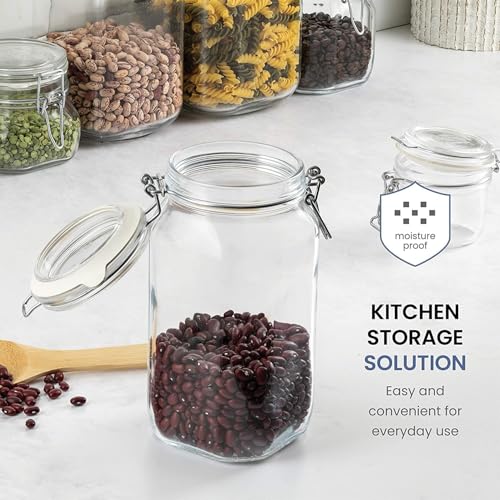 Bormioli Rocco - 11381000725 Fido Clear Glass Jar with 85 mm Gasket, 1.5 Liter KC74556 - Image 5