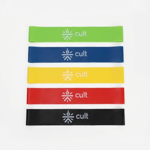 CULT Mini Resistance Loop Bands for Exercise (Pack of 5) – 2 to 20kg Booty Bands for Workout, Yoga, Pilates, Strength Training & Home Fitness – Non-Slip, Skin-Friendly, Portable Bands for Men & Women - Image 1