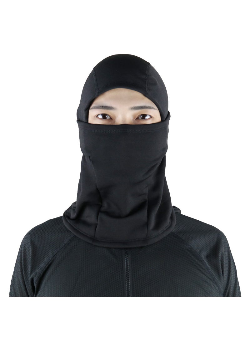 Generic - Winter Cycling Warm Face Mask Motorcycle Helmet Cover Windproof Thermal Facial Protective Skiing Face Shield Neck Warmer TT2015 black headgear - Image 1