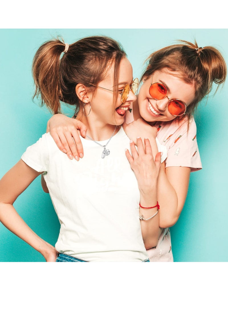 SYOSI - 2 Pcs Friendship Necklaces, for Best Friends, Split Magnetic Game Controller Pendant Necklaces, for Couples Matching Best Friends Forever Necklaces Set - Image 1