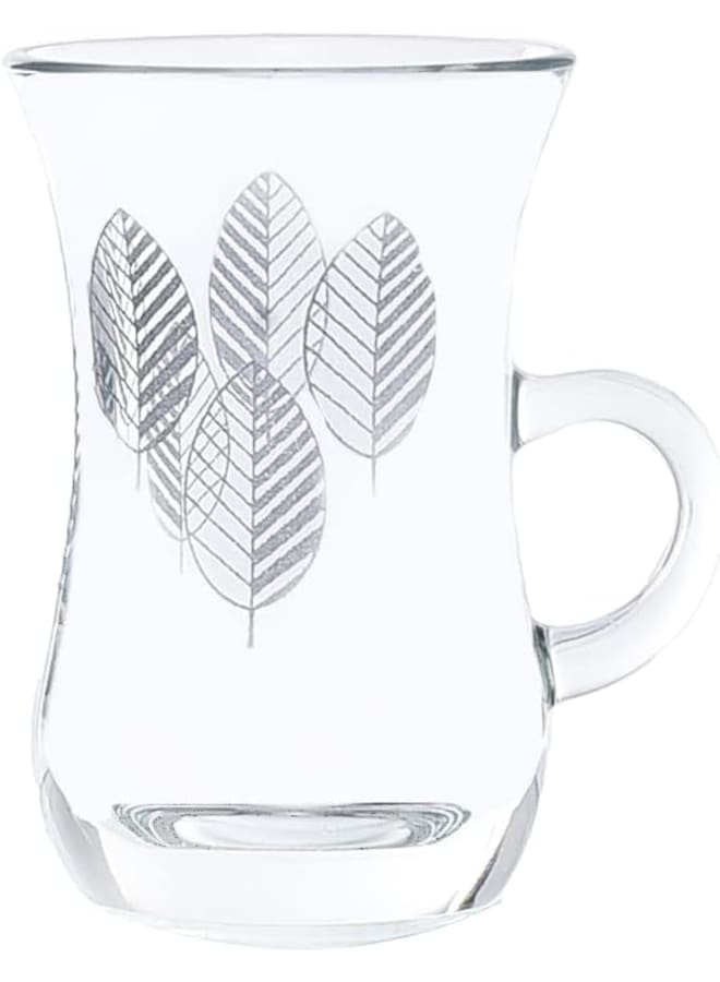 Dimlaj Silva Printed Finest Durable Glass Terkish Tea Set, 6 Pieces - Image 3