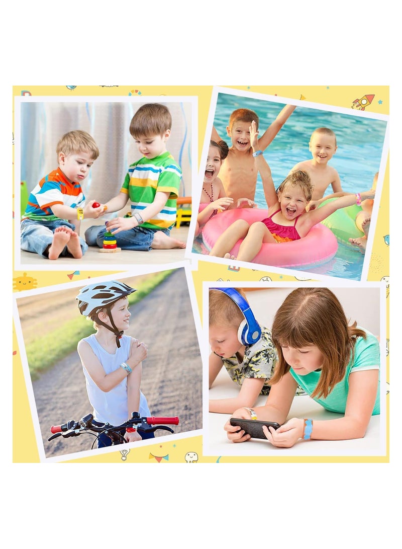 KASTWAVE Wristbands for Events,24 Pcs Children Safety ID Wristband Reusable Child Identification Infobands Bracelets Adjustable Waterproof Anti Lost ID Band for Boys and Girls - Image 3
