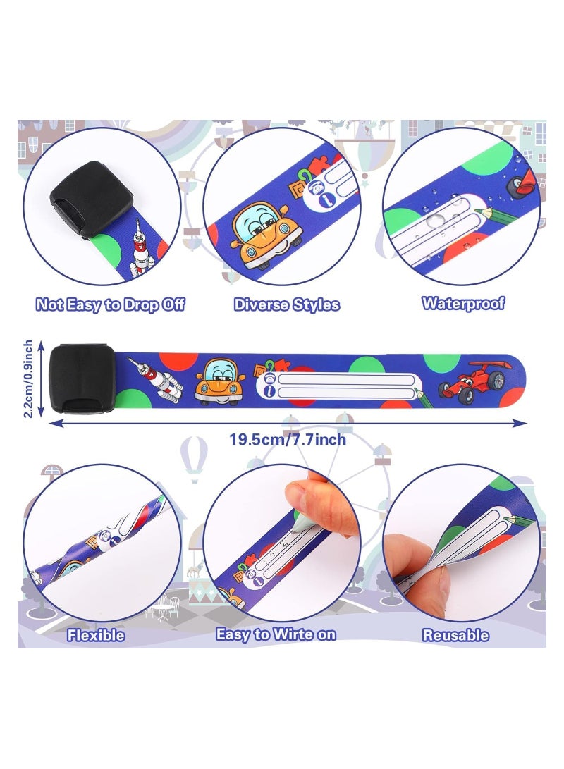 KASTWAVE Wristbands for Events,24 Pcs Children Safety ID Wristband Reusable Child Identification Infobands Bracelets Adjustable Waterproof Anti Lost ID Band for Boys and Girls - Image 5