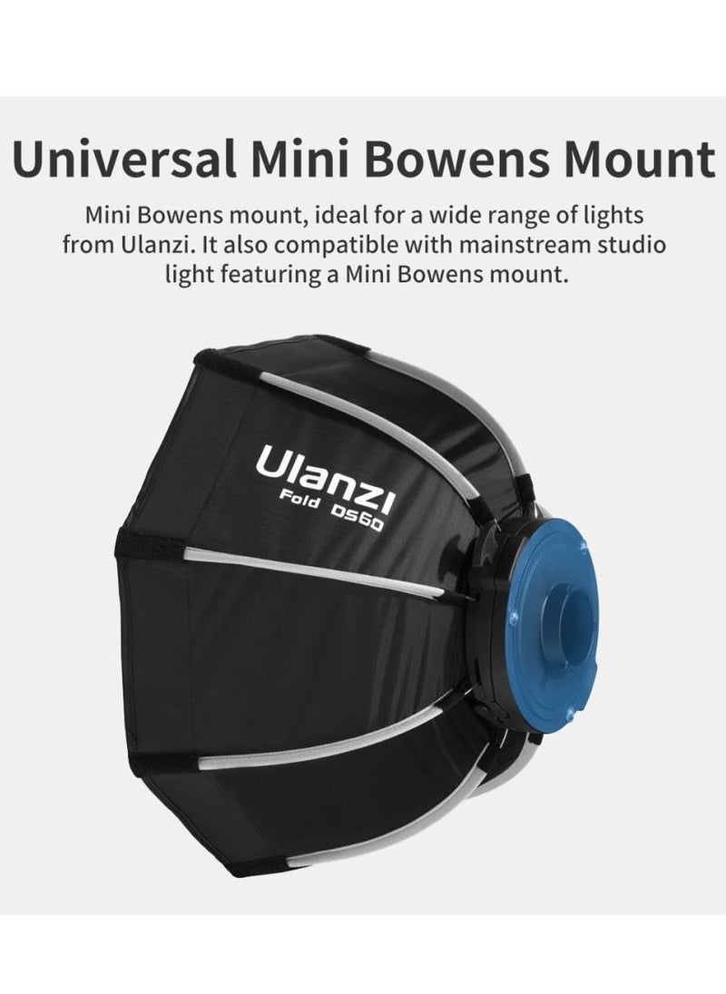يولانزي - Octagonal Softbox 60cm With Bowens And Grid (Mini Mount) L068 - Image 1