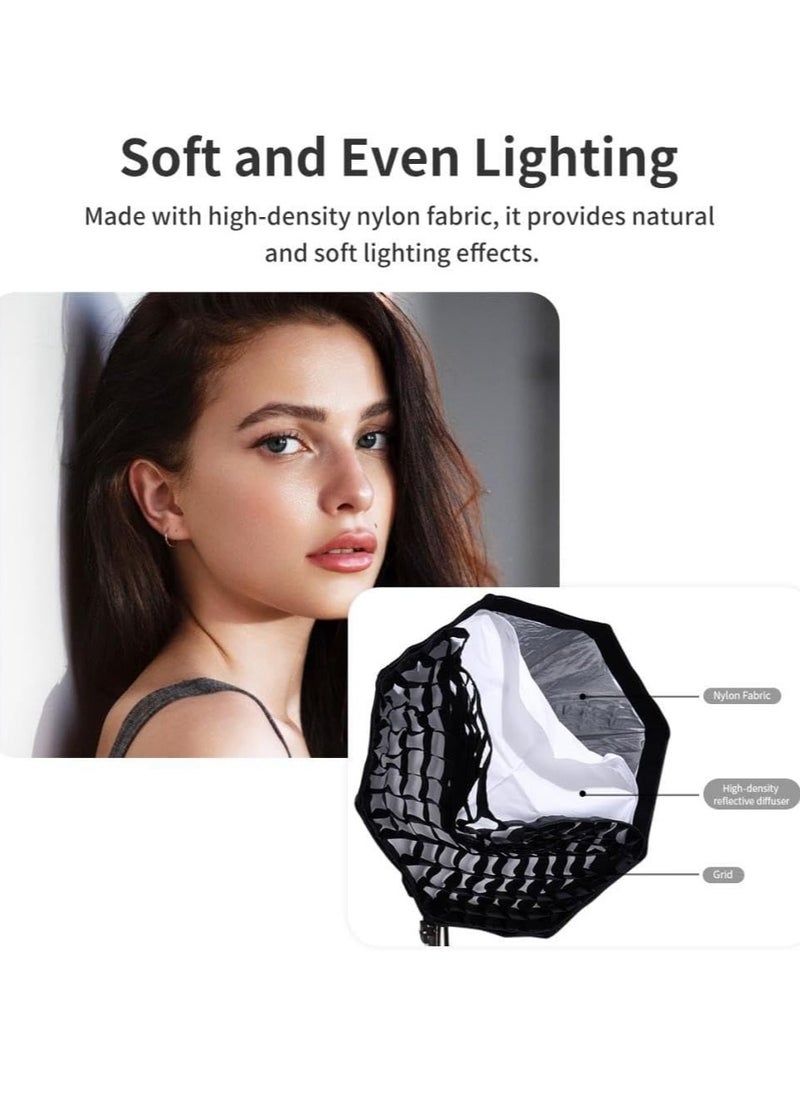 يولانزي - Octagonal Softbox 60cm With Bowens And Grid (Mini Mount) L068 - Image 1