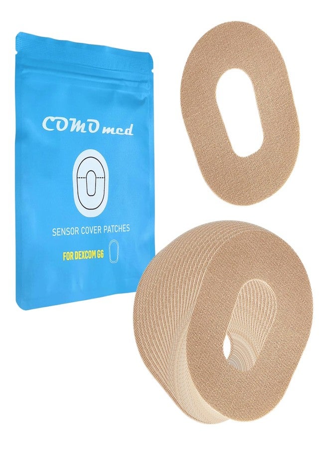 COMOmed لصقات غطاء مستشعر COMOmed - لصقات لاصقة مقاومة للماء متوافقة مع جهاز DEXCOM G6 - غطاء مقاوم للماء والعرق لمستشعر جهاز مراقبة الجلوكوز المستمر، ثابت لمدة 20 يومًا (عبوة من 20 قطعة أو أكثر (لون بني فاتح)) - Image 1