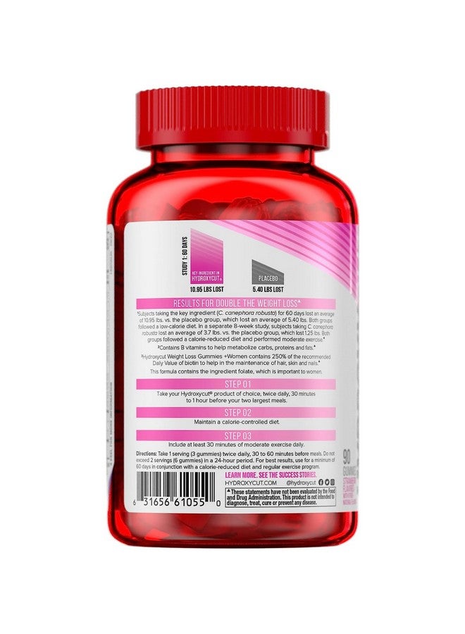 Hydroxycut Gummies +Women, Strawberry - 99% Caffeine Free - Supports Hair, Skin & Nails - Metabolize Carbs, Proteins & Fats - Image 5