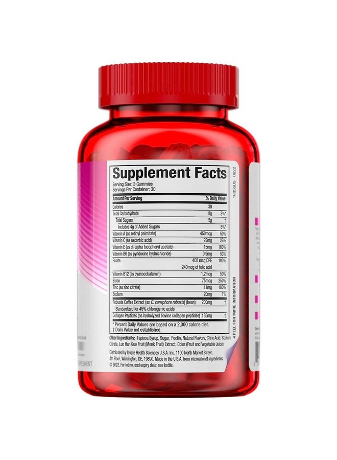 Hydroxycut Gummies +Women, Strawberry - 99% Caffeine Free - Supports Hair, Skin & Nails - Metabolize Carbs, Proteins & Fats - Image 4