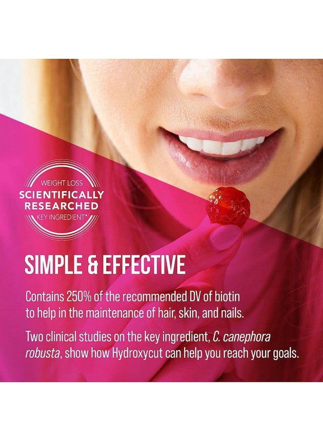 Hydroxycut Gummies +Women, Strawberry - 99% Caffeine Free - Supports Hair, Skin & Nails - Metabolize Carbs, Proteins & Fats - Image 3