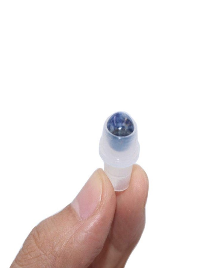 Furnido 10 Pack Natural Crystal Stones Roller Balls for Essential Oils,Use of Standard 5ml 10ml Replacement Rollers Balls,Essential Oil Roller Bottles Polished Gemstone with Plastic Insert,Sodalite - Image 4