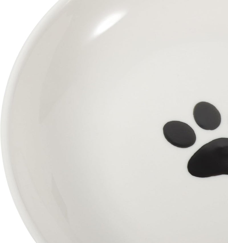 Ceramic Cat Food Bowls 3pcs Set with Non-Slip Gray Silicone Base Shallow Wide Small Pet Food and Water Dishes for Indoor Cats and Kittens - Image 3
